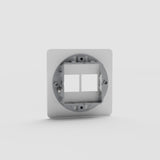 Zwei-Funktions-20-mm-Schalterabdeckung – Durchsichtig + Schwarz – für eine effiziente Lichtsteuerung – auf weißem Hintergrund