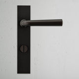Apsley gefederter Türgriff langes Schild + Drehknopf – Bronze  